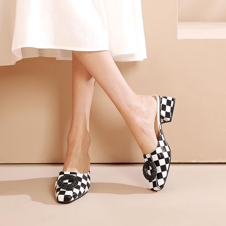 Genuine Leather  Pointed Toe heels