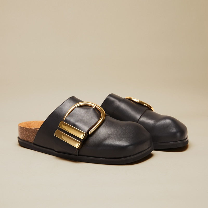 Baotou  cowhide large metal buckle, wearing genuine leather