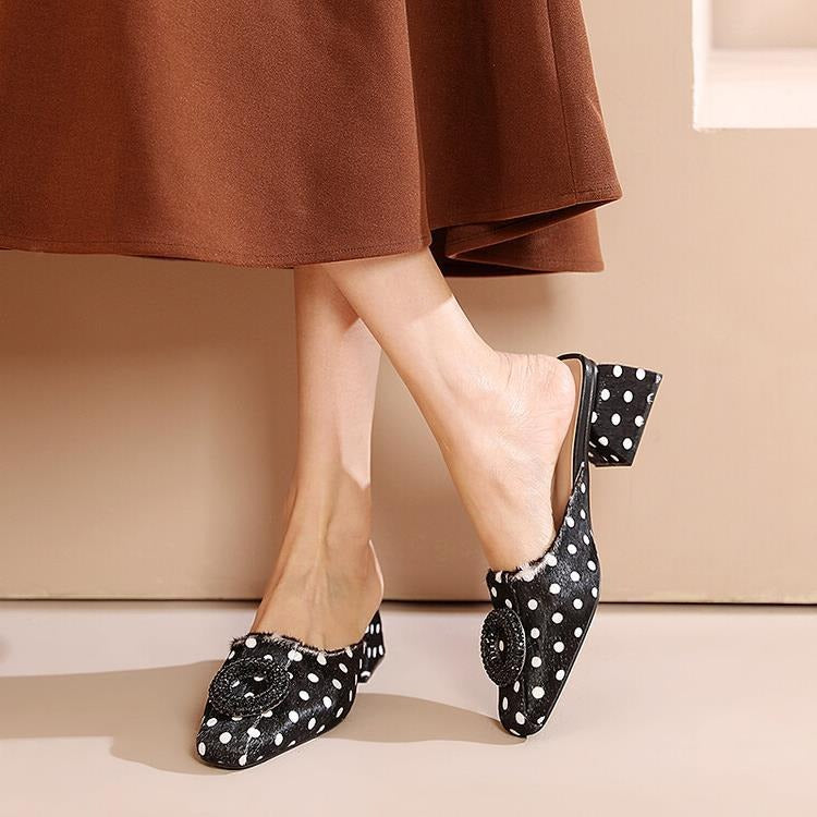 Genuine Leather  Pointed Toe heels